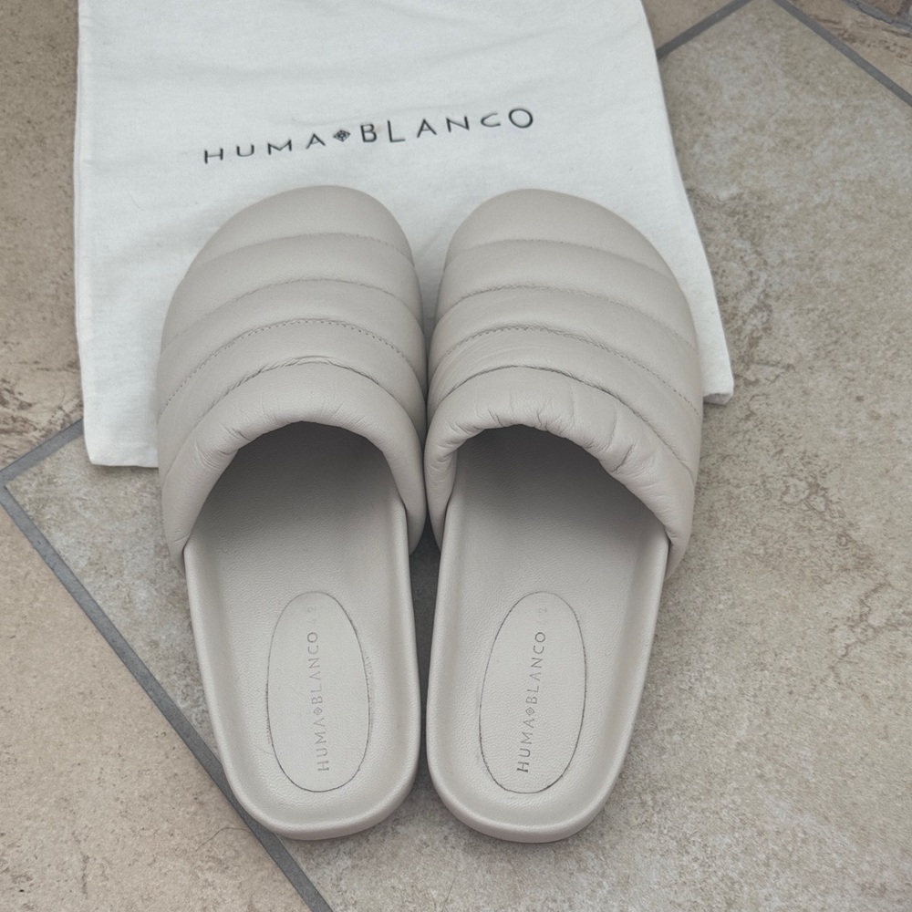 Huma Blanco Quilted Leather Clogs, size 42 - Picture 7 of 7